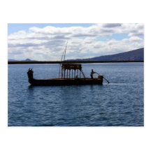 boat titicaca postcards