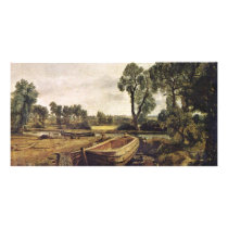 Boatbuilding In Flatford By John Constable (Best Q Customized Photo Card