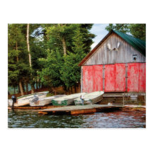 "Boathouse", Canada Outdoors Landscape Photo Post Cards