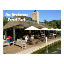 Boathouse in Forest Park Post Card