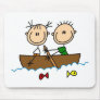 Boating Stick Figure Mousepad Mousepad