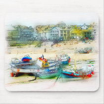BOATS AS A PAINTING MOUSEPAD