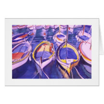Boats Docked at Amalfi, Italy Greeting Cards