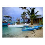 Boats in Caye Caulker, Belize Post Cards