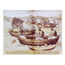 Boats in Goa postcards