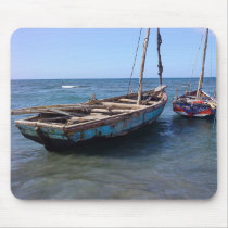 Boats in Haiti mousepads
