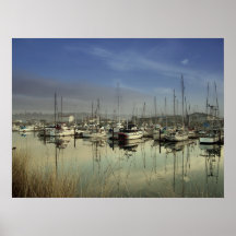 Boats In The Harbour Posters