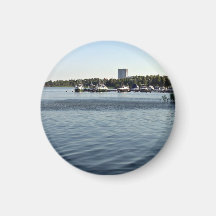 Boats in the waterscape magnet