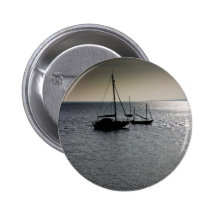 Boats moored off of Leigh Essex Pinback Button