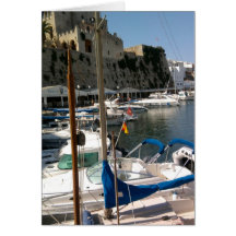 Boats on a Greek Island Card