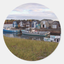 Boats on Prince Edward Island Round Sticker