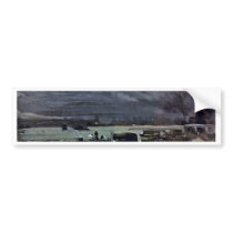 Boats On The River Stour Deadham Church In The Bac Bumper Sticker
