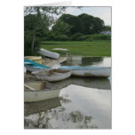 "Boats Scattered on the Shore" Greeting Cards
