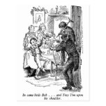 Bob and Tiny Tim (with text) Post Card