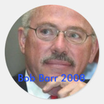 Bob Barr 2008 Autocollant Rond
