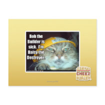 Bob the Builder is sick Postcards