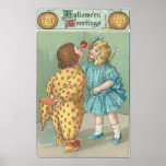 Bobbing for Apples Halloween Greetings Posters
