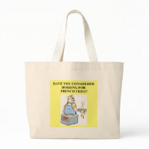 bobbing for french fries canvas bags