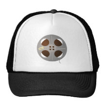 Bobine de pellicule cinématographique casquette de camionneur