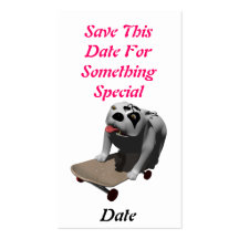 Bobo rides his skateboard business card templates