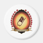 Bobsledding Mandorla Fridge Magnet