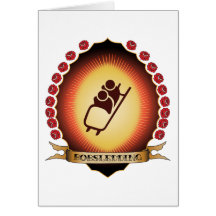 Bobsledding Mandorla Greeting Card