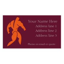 Body Builder Business Card Red