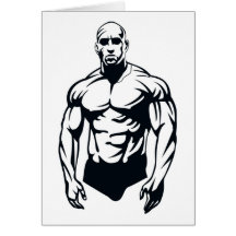 body-builder_vector_image man muscular sports cards