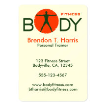 Body Madness Personal Trainer Large Business Cards