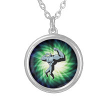 Bodybuilder; green personalized necklace