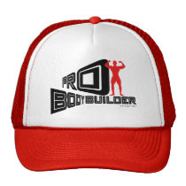 Bodybuilder Pro Red Hat hats