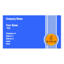 Bodybuilding; blue & orange business card