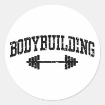 Bodybuilding Round Stickers