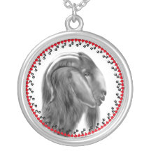 Boer Goat Hooves and Hearts  Necklace