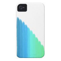 Bohemian Blue and Green Fading Stripped iPhone 4 Case-Mate Cases