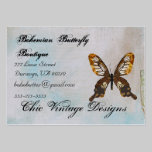 Bohemian Butterfly Boutique Boho Business Card business cards