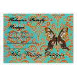 Bohemian Butterfly Boutique Turqoise & Orange Dama Business Card