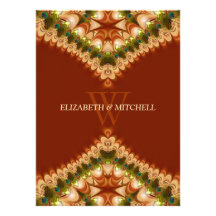 Bohemian Peacock Lace Wedding Invitations