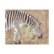 Bohemian Zebra Art Canvas Print