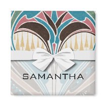 boho art nouveau chic abstract design magnets