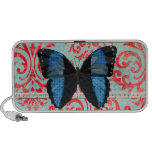 Boho Blue Butterfly Music Doodle Speaker