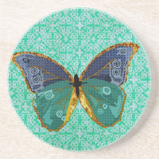 Boho Butterfly Art Coaster