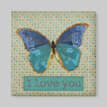 Boho Butterfly Love Art Magnet magnets