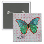 Boho Butterfly Love Button