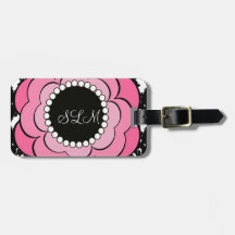 Boho Chic Flower Luggage Tag