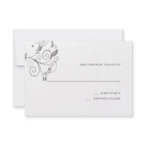 BOHO Chic Garden Wedding Taupe Cream RSVP Invite