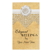 BOHO Faux Burlap n Lace gypsy modern Mod style Business Card Templates