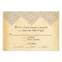 BOHO Faux Burlap n Lace gypsy modern mod style Custom Announcement
