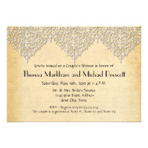 BOHO Faux Burlap n Lace gypsy modern mod style Invite