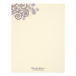 Boho Purple Spirals Template Personal Letterhead letterhead